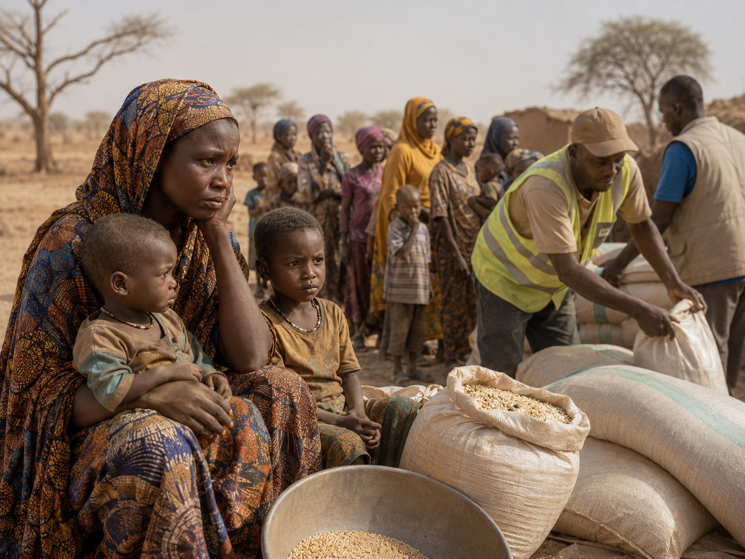 Familles confrontées à l’insécurité alimentaire au Sahel